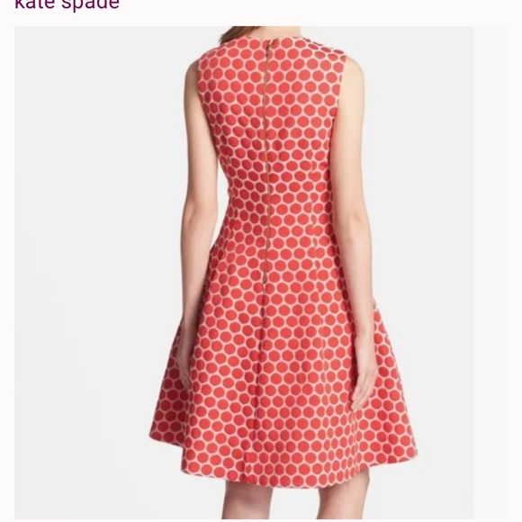 Kate Spade 'cory' dot jacquard fit & flaredress SZ 8 - Picture 3 of 8